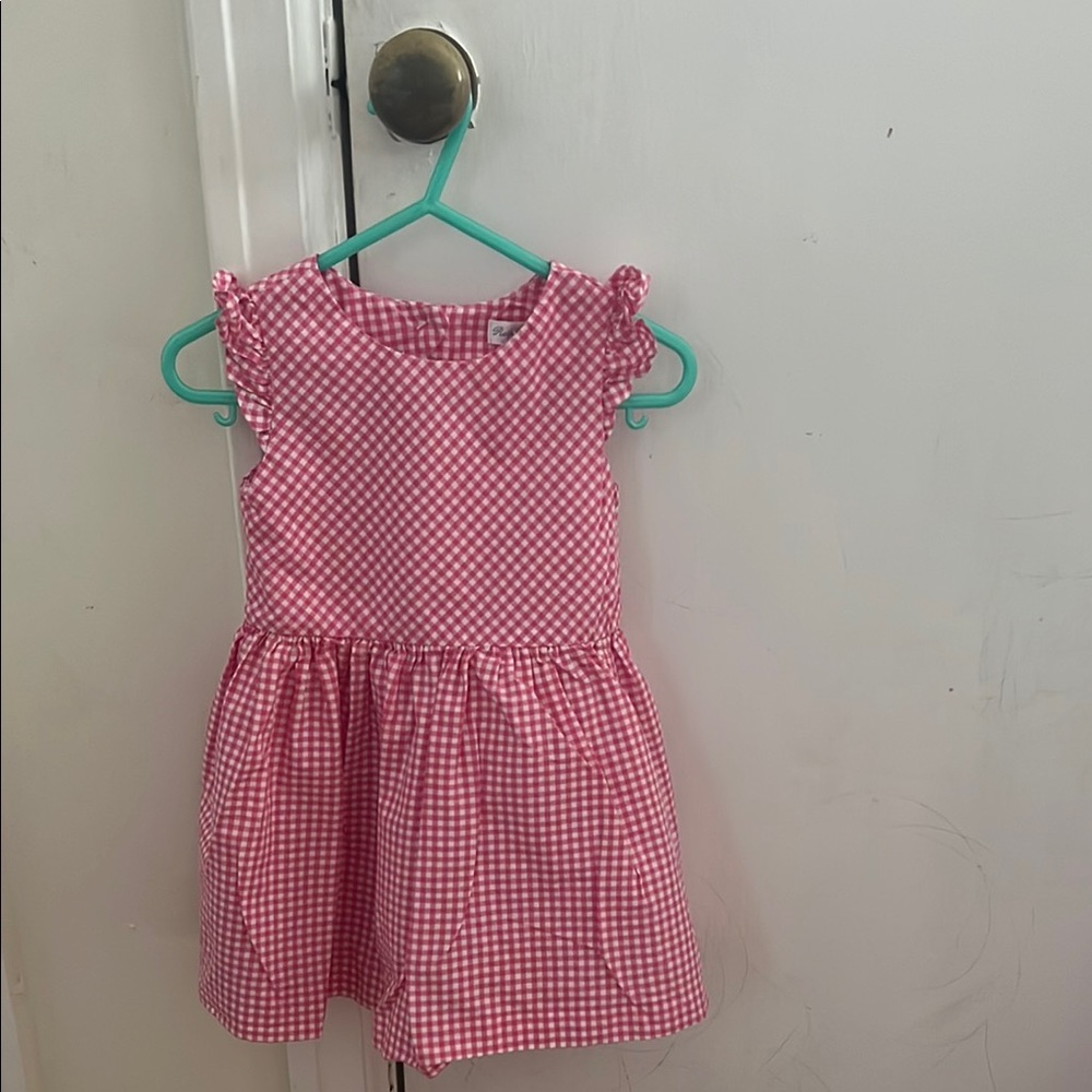 Ralph Lauren Pink and White Sundress Sleeveless Crew Neck